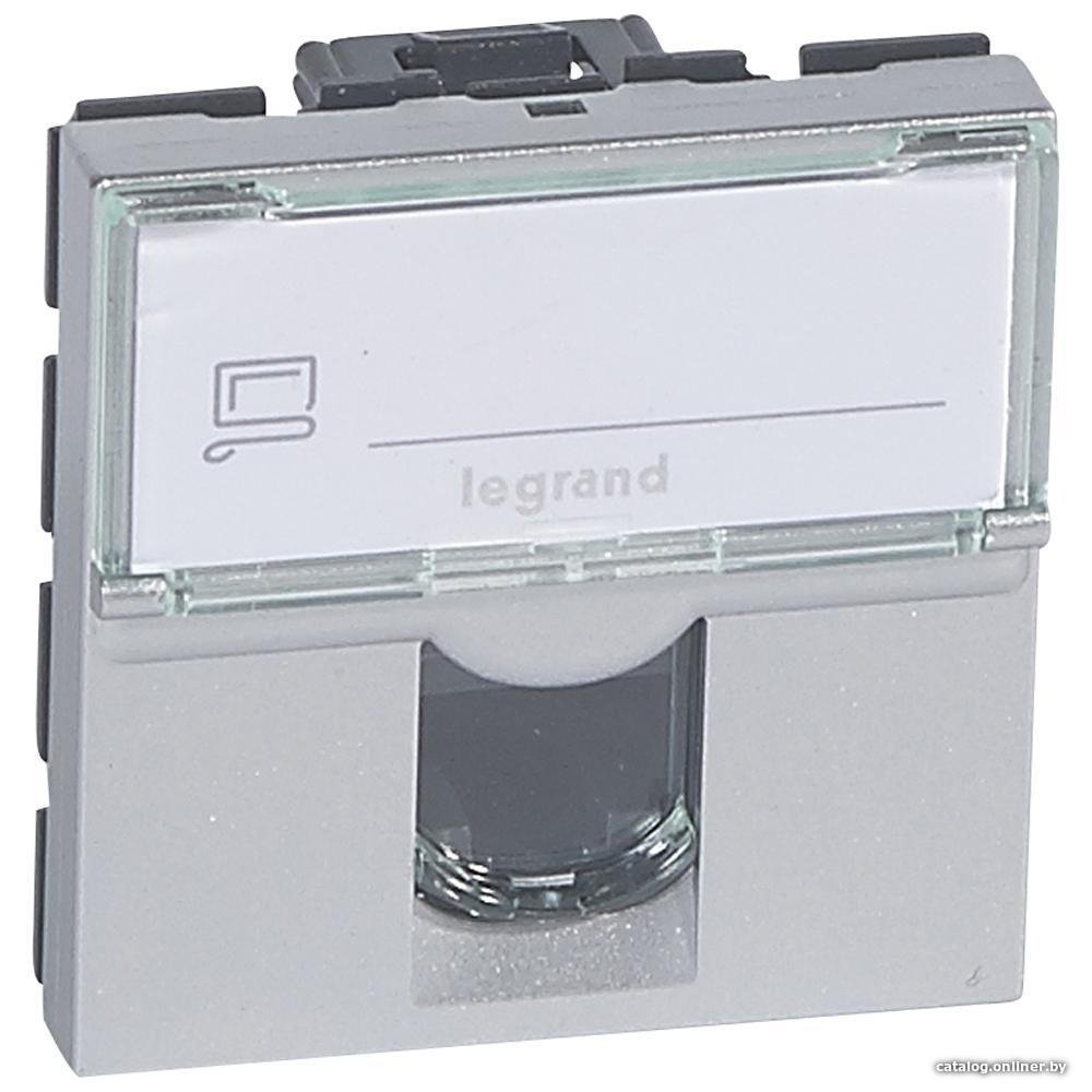Розетка Legrand Mosaic 79464 (алюминий)