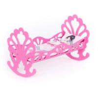 Кроватка для кукол Полесье сборная с бумажной куклой и постельным бельём 69801