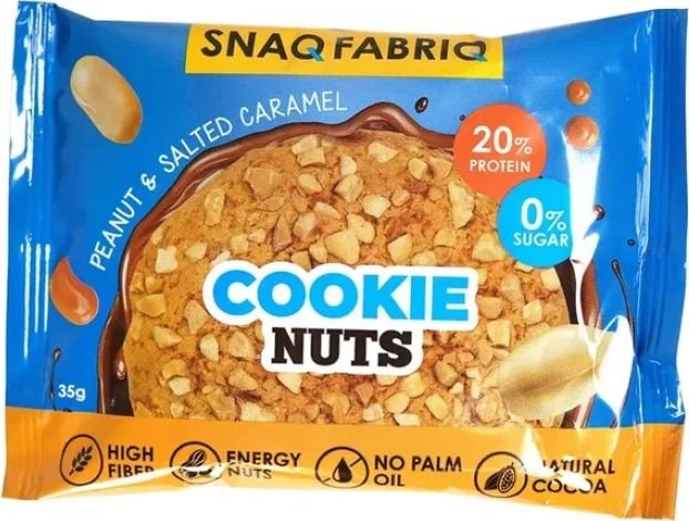 

Протеиновое печенье Snaq Fabriq Cookie Nuts (35 г, арахисовый десерт с соленой карамелью)