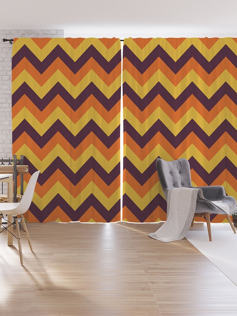 

Комплект штор JoyArty Зигзаговое пламя Oxford DeLux 1.7x2.65 м (2 шт)