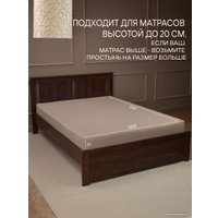 Простыня Amore Mio На резинке Трикотаж Евро 23116 (кофейный)