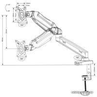 Кронштейн для монитора Maclean MC-860 (черный)