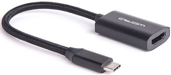 Адаптер Atom USB Type-C 3.1 - HDMI (0.15 м, черный)