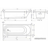 Ванна VagnerPlast Kasandra 175x70 (с каркасом)