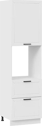 

Шкаф напольный Трия Лорас 1П6Я2 с одной дверью и двумя ящиками (белый/холст белый)