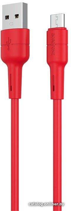 Кабель Borofone BX30 microUSB 1 м (красный)