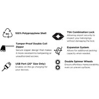 Чемодан-спиннер Verage Edinburgh 22019WS II-M 66 см (черный)