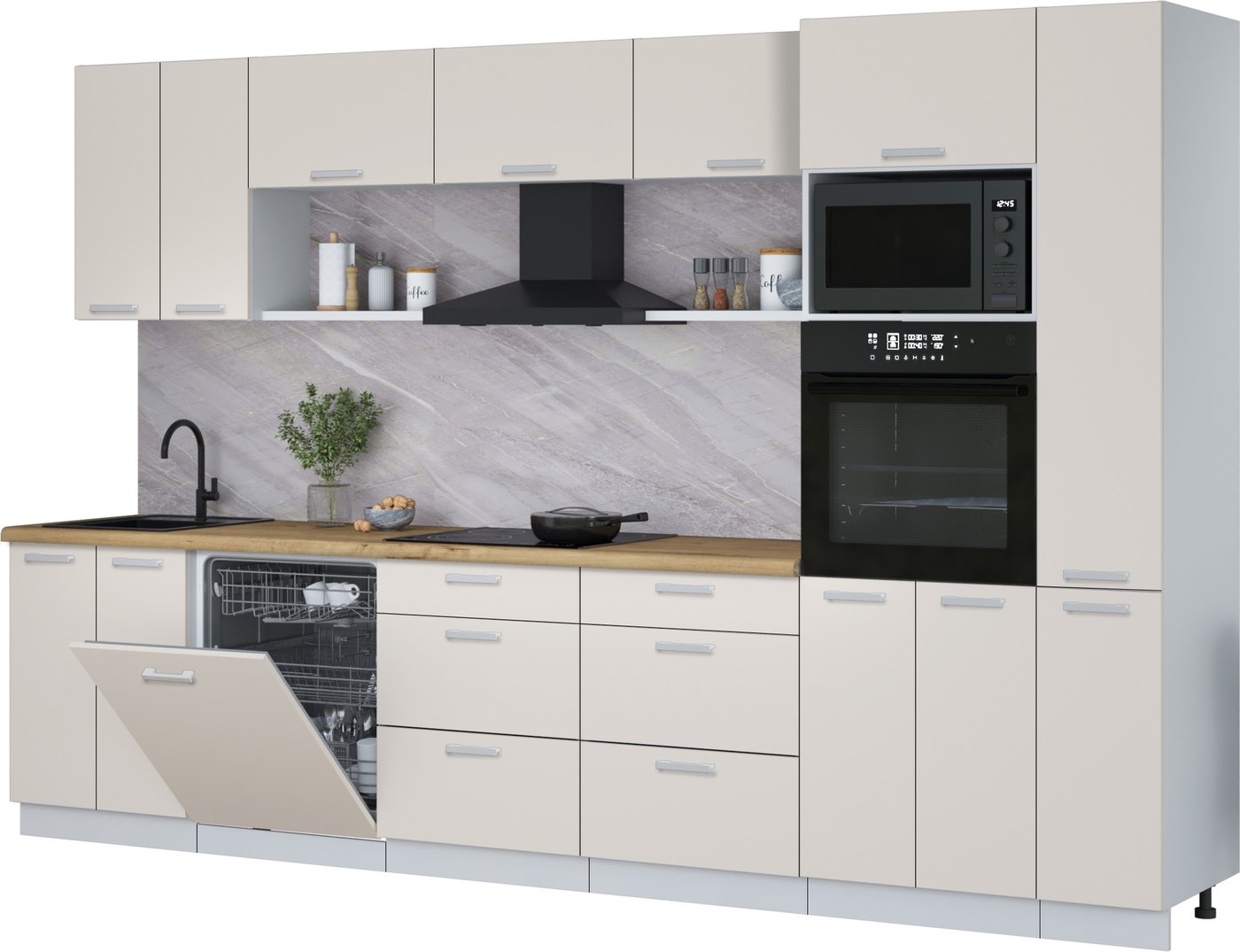 

Готовая кухня Интерлиния Мила Лайт 3.3-ПМ1 (персидский жемчуг/персидский жемчуг/дуб бунратти)