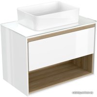  Cersanit Тумба под умывальник со столешницей Louna 80 SZ-LOU80-BL/WH