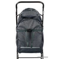 Санки-коляска Galaxy Снежинка Универсал 1 (лен крупный/черный)