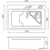 Кухонная мойка Gappo GS7246-6