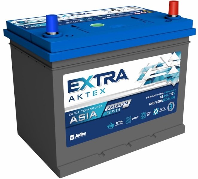 

Автомобильный аккумулятор АкТех Extra Premium Asia R+ (82 А·ч)