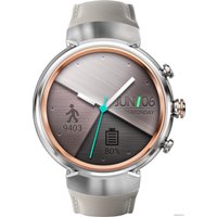 Умные часы ASUS ZenWatch 3 Silver case/Beige leather band [WI503Q]