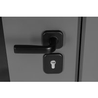 Металлическая дверь Guard MG75 МДФ/МДФ 97х205 левая (серый/белый ясень)