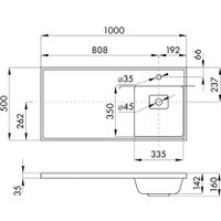Умывальник Акватон Лайн 100 1A72073KLF010