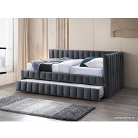 Кровать с выдвижным спальным местом Signal Alfie Velvet Bluvel 14 120x200 (темно-серый)