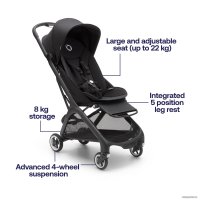 Коляска прогулочная «книга» Bugaboo Butterfly (black/midnight black)