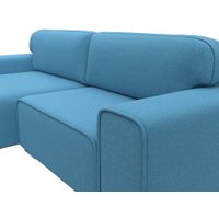 Угловой диван Лига диванов Лига-029 левый 121933L (рогожка амур голубой)