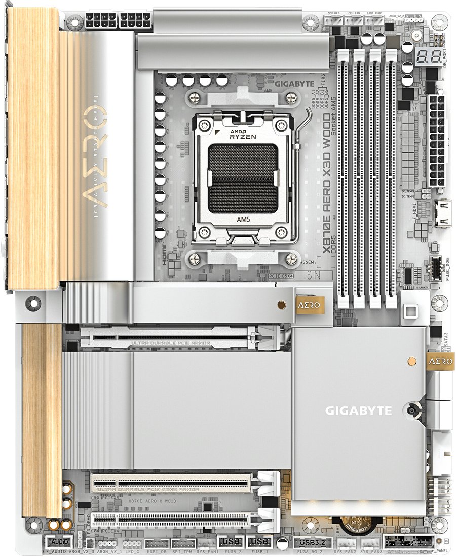 

Материнская плата Gigabyte X870E Aero X3D Wood