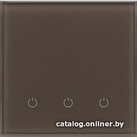 Беспроводной выключатель DeLUMO Senso трехканал. сенсорный 7013 (натуральный коричневый)