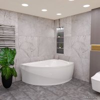 Ванна Radomir Альбена 168x120R 1-01-2-2-1-015К (белый, хром)