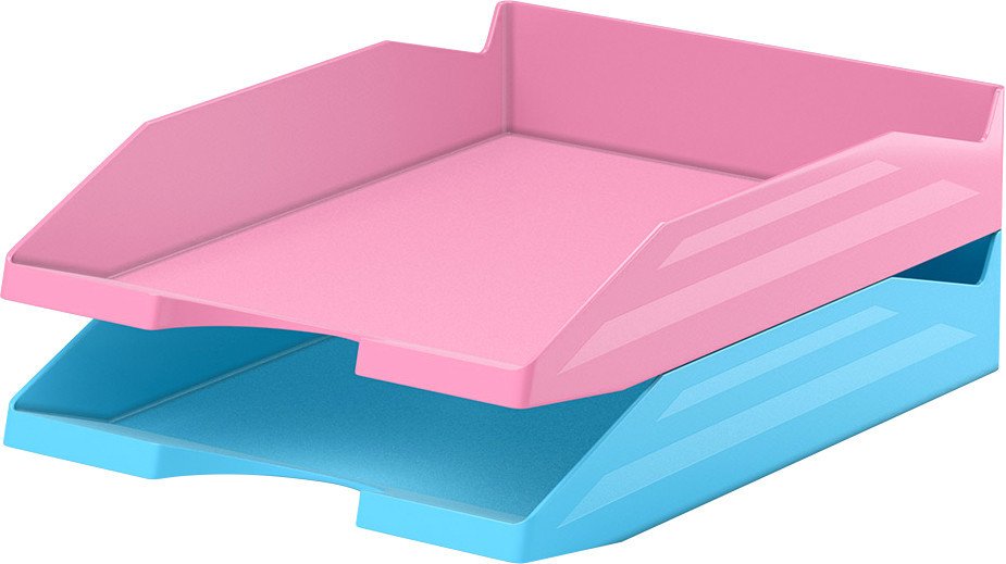 

Лоток для бумаг Erich Krause Office Pastel розовый/голубой 55546 (2 шт)