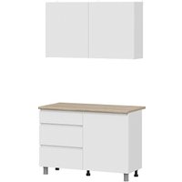 Готовая кухня NN мебель Денвер 1.2м (белый/дуб сонома)