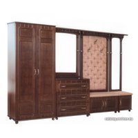 Шкаф распашной Боринское Мебель В прихожую (орех) в Солигорске