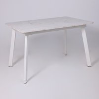 Кухонный стол Lepremo AV 1209/1 МДФ раздвижной 1200-1600x800 (Азул Оникс/белый)