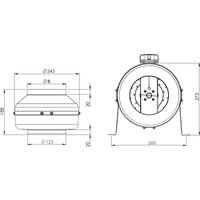 Радиальный вентилятор Bahcivan BDTX 125