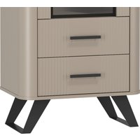 Шкаф-витрина Олмеко Фиделия 76.02 (серый камень/мрамор черный)