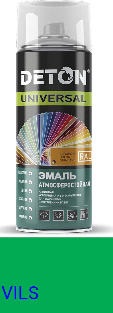 

Эмаль Deton Universal Алкидная атмосферостойкая RAL 6032 0.52 л (зеленый)