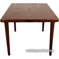 Стол БИМАпласт квадратный (коричневый)