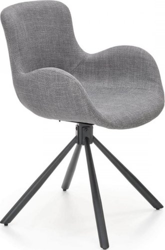 Стул с подлокотниками Halmar K475 (серый/черный)