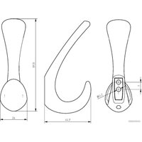 Крючок мебельный GTV ORA (светлый графит)