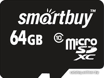 Карта памяти SmartBuy microSDXC (Class 10) 64GB + SD-адаптер (SB64GBSDCL10-01)