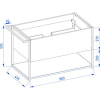  Lauter Тумба под умывальник Lea 80 + Alton 82 (серо-зеленый п/мат) в Солигорске