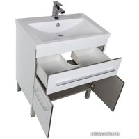 Aquanet Тумба под умывальник Верона 75 (белый, 1 ящик, 2 дверцы)