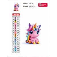 Алмазная мозаика  Феникс+ Розовый единорог 70831