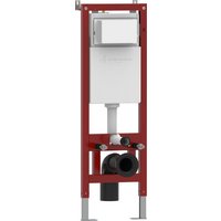 Унитаз подвесной Roxen Antares в комплекте с инсталляцией Asten Readle Zentralmodul AR0601-185W с белой кнопкой