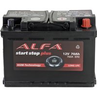 Автомобильный аккумулятор ALFA AGM R+ (70 А·ч)