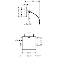 Держатель для туалетной бумаги Hansgrohe PuraVida 41508000