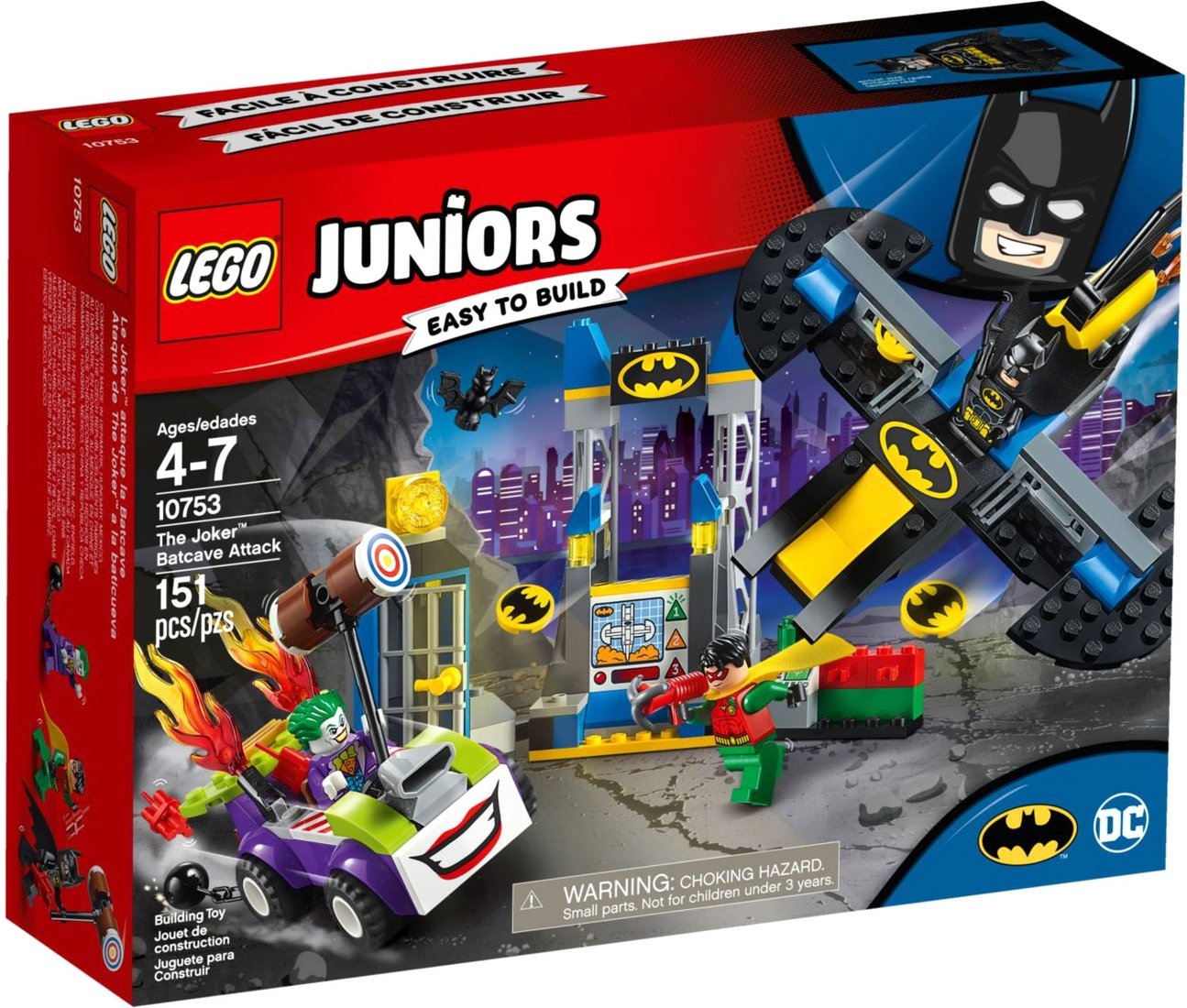 

Конструктор LEGO Juniors 10753 Нападение Джокера на Бэтпещеру
