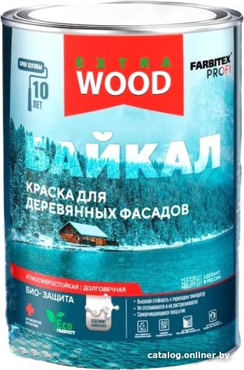 Краска Farbitex Profi Wood Extra для фасадов/интерьеров Байкал 0.75 мл (сибирский кедр)