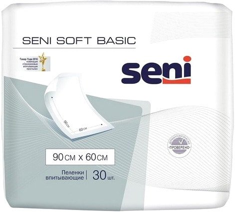 

Пеленки Seni Soft Basic 90х60 (30 шт)
