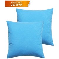 Декоративная подушка Matex Velours 49-906 (2шт, светло-голубой)
