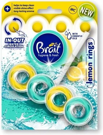 Средство для унитаза Brait Hygiene&Fresh lemon rings 40 г