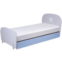 Кровать Polini Kids Mirum 1915 c ящиком (серый/голубой)