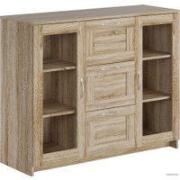Комод Mio Tesoro Сириус 2 двери со стеклом и 3 ящика 117x95 2.02.03.380.3 (дуб сонома)