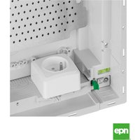 Бокс пластиковый Elektro-Plast MSF мультимед, TS35+3x МП перф.118x270mm, мет. дверь, белый RAL9016, 728x358x94mm, IP30 в Пинске